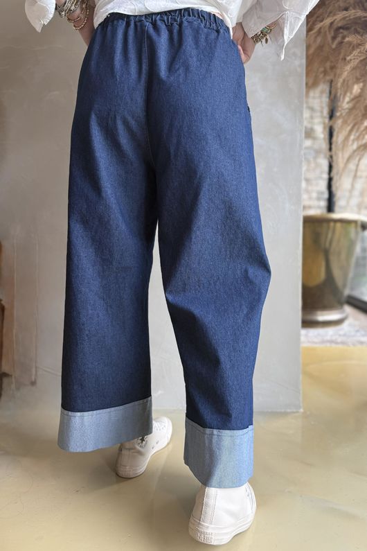 Juno Soft Stretch Crop Cuff Jean Dark /40